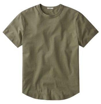 Buck Mason Slub Curved Hem Tee