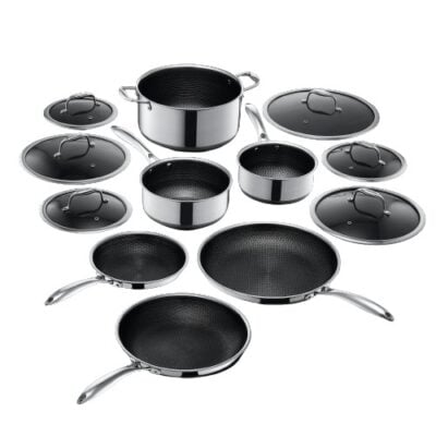 12pc HexClad Hybrid Cookware Set with Lids