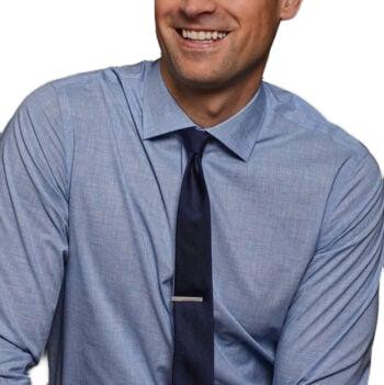 The Tie Bar Grosgrain Solid Navy Tie