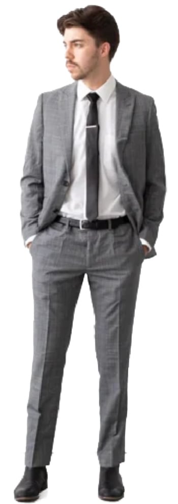 Indochino Harrogate Glen Check Charcoal Suit
