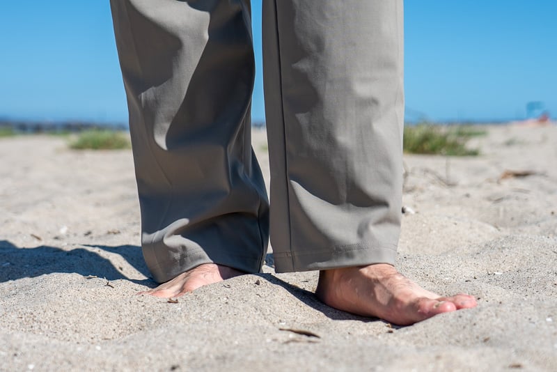 lululemon Fall 2025 Men’s Trousers Haul: My Thoughts 44 Model in the sand wearing the Men s Daydrift Classic Fit Trouser