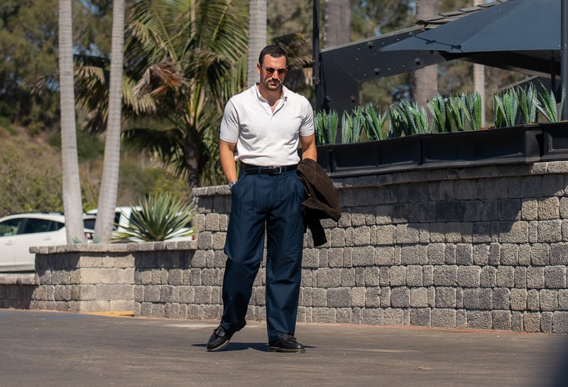 lululemon Fall 2025 Men’s Trousers Haul: My Thoughts 46 Model outside eatery in the Model wearing lululemon Utilitech Twill Relaxed Pleated Trouser