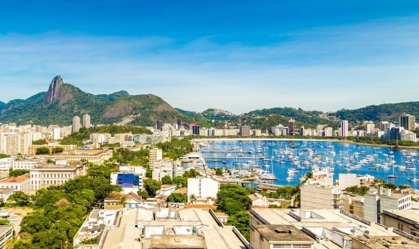 Aerial view of Rio de Janeiro, Brazil at day time