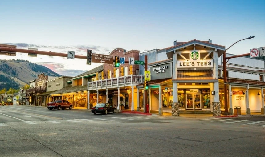 Downtown Jackson Hole in Wyoming, USA