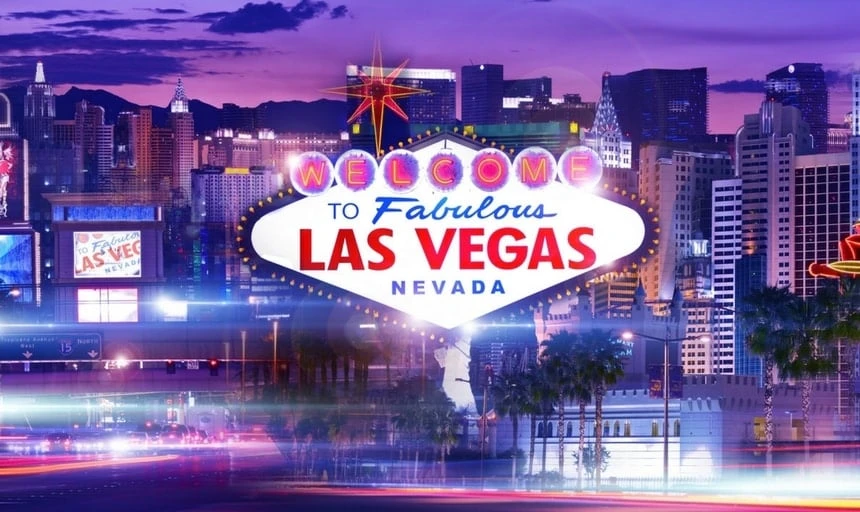 Las Vegas strip, welcome sign, Nevada