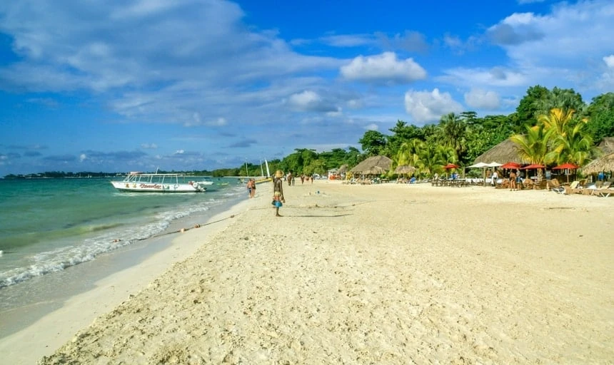 Negril Beach, Jamaica during the day