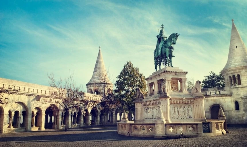 St Stephen statue in Budapest, Hungary 