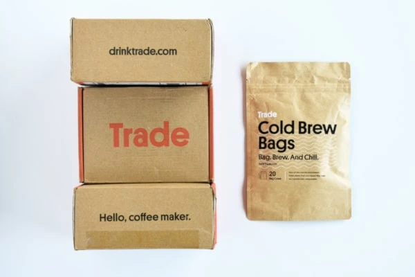 The 39 Best Subscription Boxes for Men on the Market 87 Trade Coffee Top Down of Box Packaging and Cold Brew Bags Bag