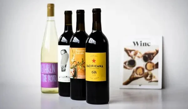 The 39 Best Subscription Boxes for Men on the Market 86 Winc Wine Unboxing Image of Four Wines and Leaflet
