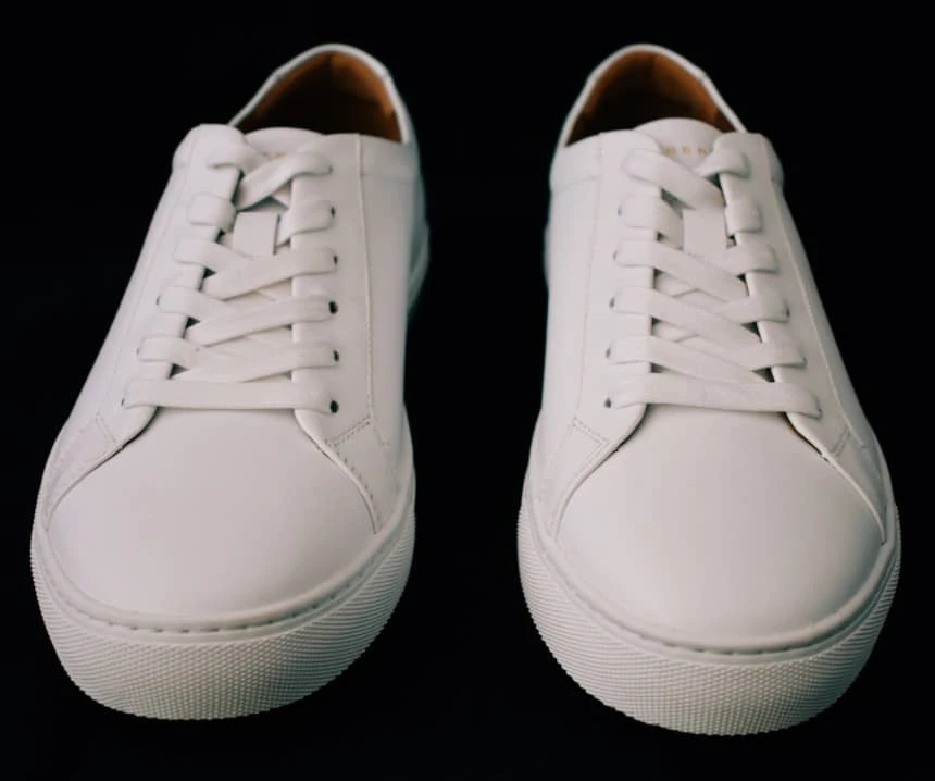 Menlo Club White Kurt Leather Sneakers by New Republic Front On