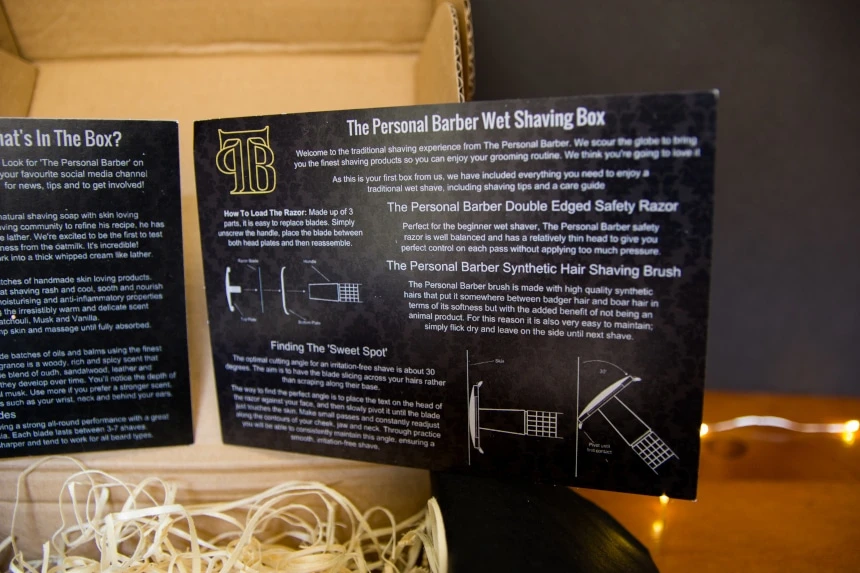 The Personal Barber Review: Drug Store Runs No More? 54 Close Up of The Personal Barber Subscription Box Instruction Card B