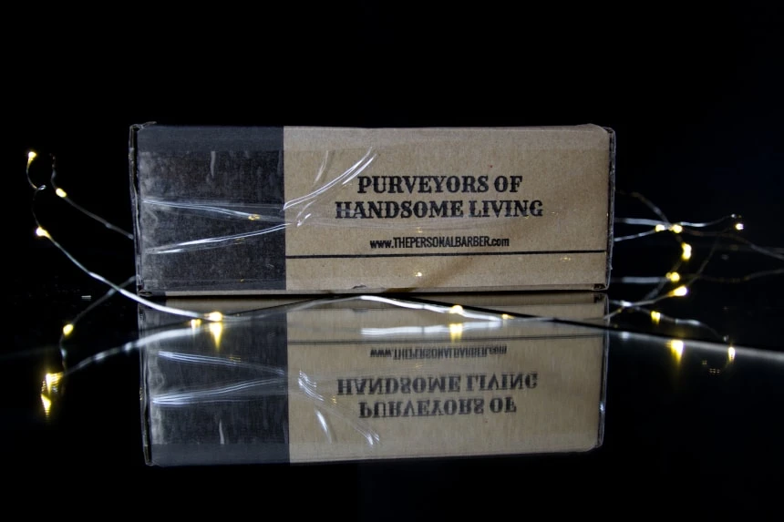 The Personal Barber Review: Drug Store Runs No More? 49 The Personal Barber Box Wrapped on Side and on Black Background