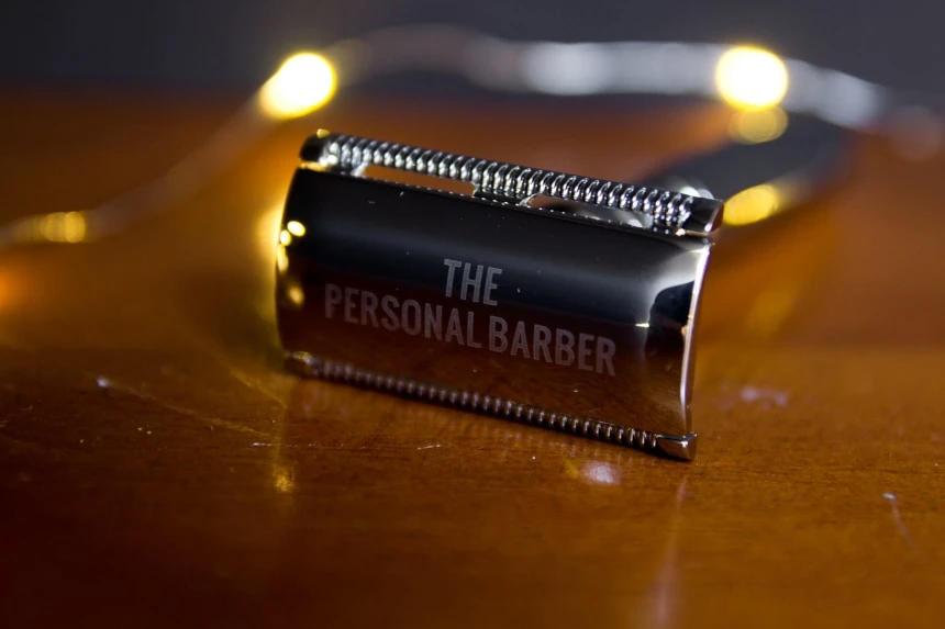The Personal Barber Review: Drug Store Runs No More? 61 The Personal Barber Premium Double Edged Safety Razor On Angle Side On Close Up