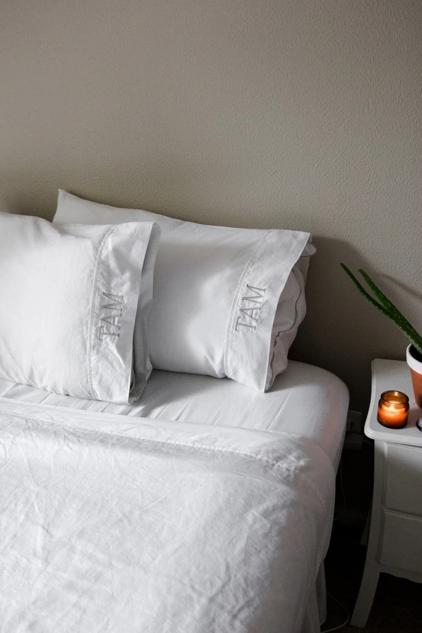 Luxor Linens Review (+ How to Keep Your Sheets Tight With the Bed Scrunchie) 61 Vertical shot of bed with Valentino 1200 Thread Count Cotton Sheets