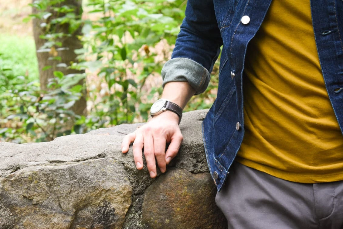 denim jacket rolled sleeve