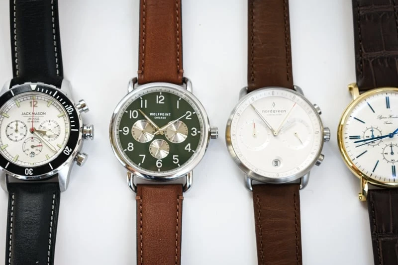 four chronographs in a row