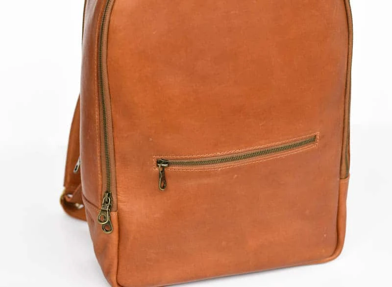 closeup of brass zipper on atlas backpack closeup of brass zipper on atlas backpack