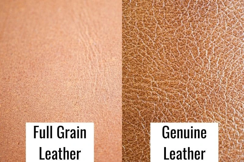 Full Grain vs Genuine Leather Full Grain vs Genuine Leather