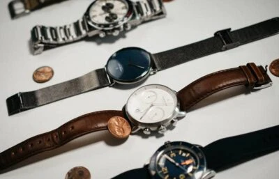 best affordable watch brands display of four watches including Nordgreen