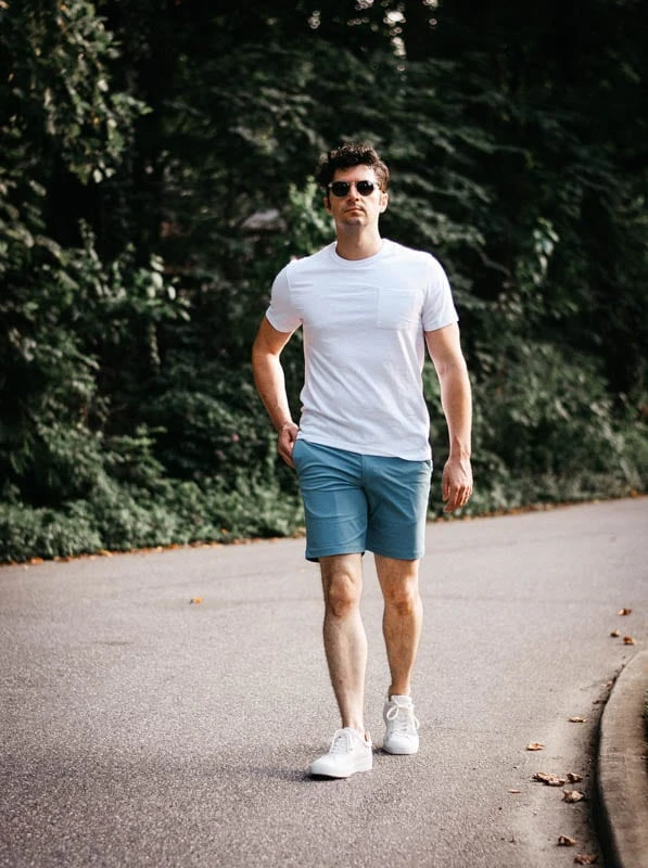 J.Crew Review for Men: Does the Legend Still Have It? 41 model wearing white slub cotton hand garment dyed tshirt from jcrew