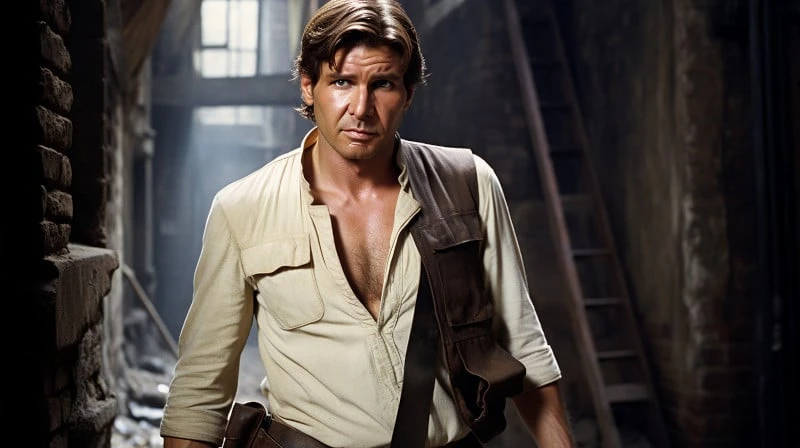 Picture of a young han solo in Star Wars