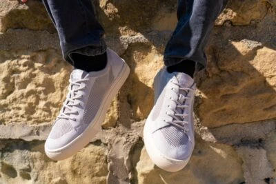 Soludos Review Ashore Sneaker dangling over the edge