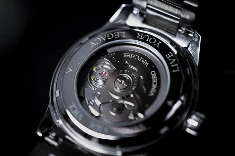 Vincero Icon automatic movement clear caseback