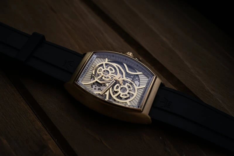 Hands-On: Yonger & Bresson Le SINGULIER Review 44 Gold Yonger Bresson Watch on Wood