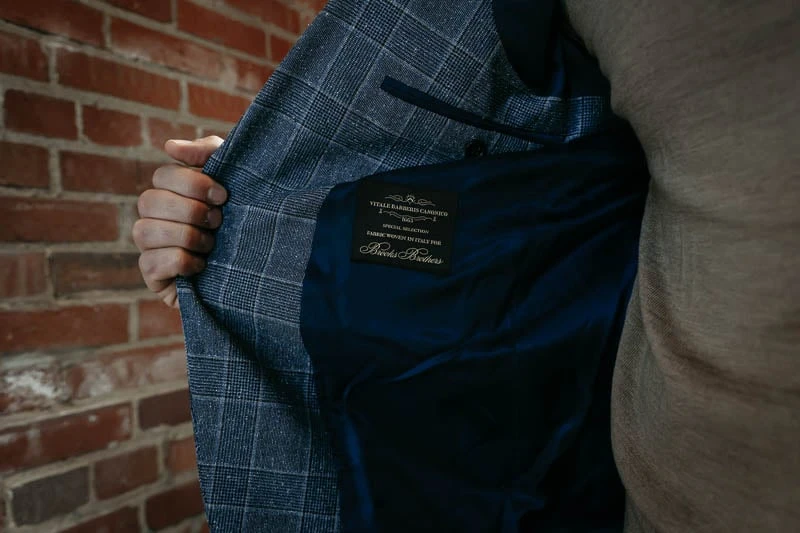 Brooks Brothers suit tag detail