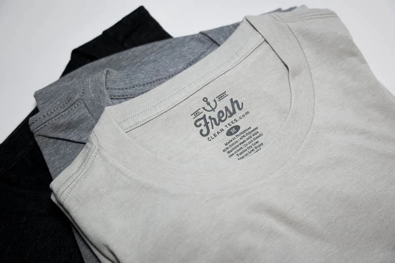 Fresh Clean Tees neutral pack closeup