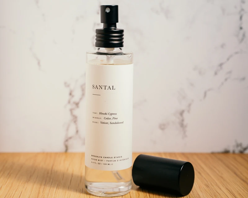 Brooklyn Candle Studio Review: Are Sustainable Candles Worth the Price? 41 Brooklyn Candle Spray Bottle on Table