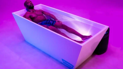 Plunge Review Man Lying in Plunge XL Relaxing