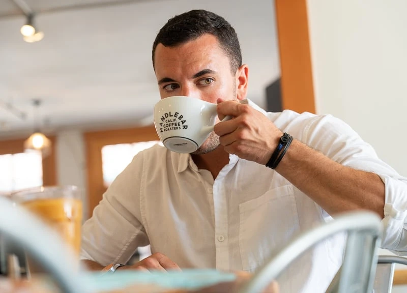 Model wearing Pig Hen bracelet set