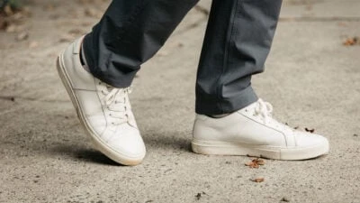 GREATS Royale Review Model Wearing GREATS Royale Outside