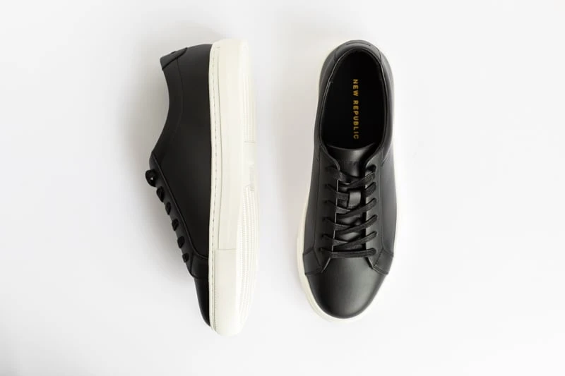 New Republic Kurt Leather Sneakers sole detail on white background