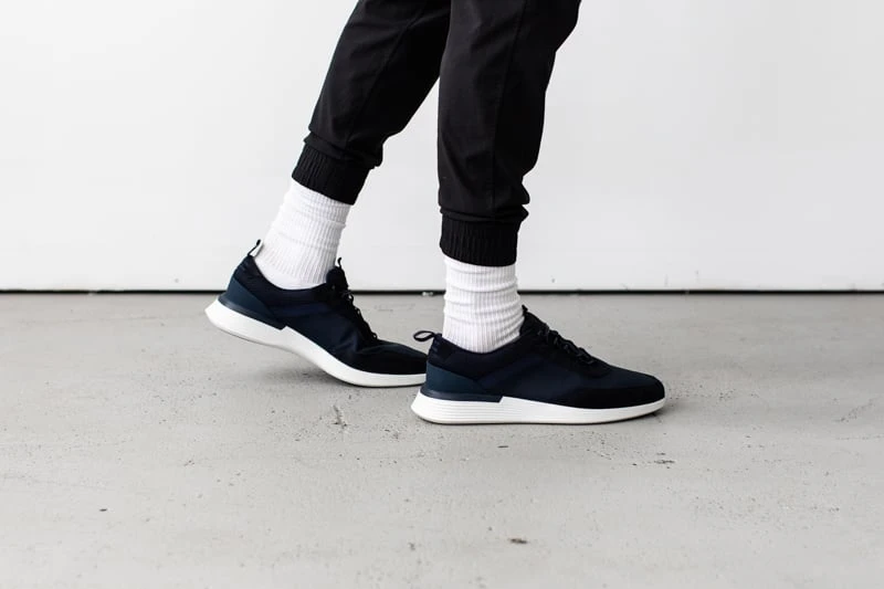 Wolf and Shepherd Crossover Victory Trainers mid step from side