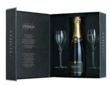 Mailly Grand Cru Champagne + Glasses Set