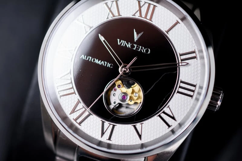 Vincero Marble Automatic skeleton display