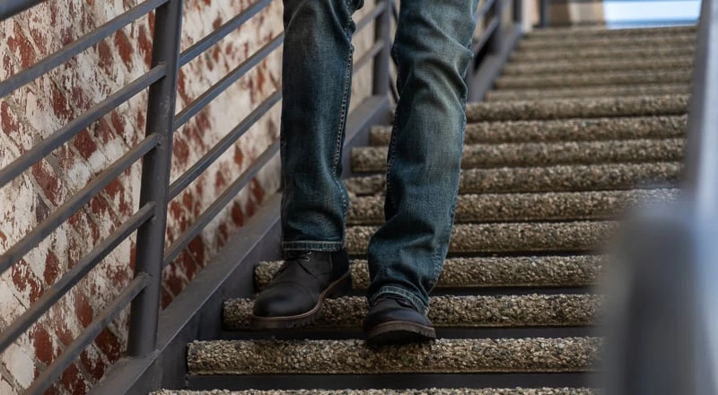 Model in slim Flag Anthem jeans