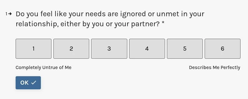 relationship profiler quiz question