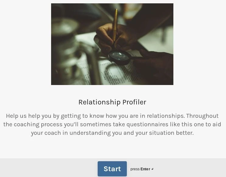 relationship profiler quiz