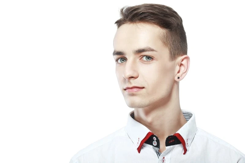 handsome man looking at camera