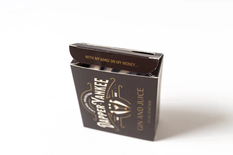Dapper Yankee Review: Natural Soaps That Are Not Like the Others 72 Dapper Yankee Gin and Juice Bar Soap box details