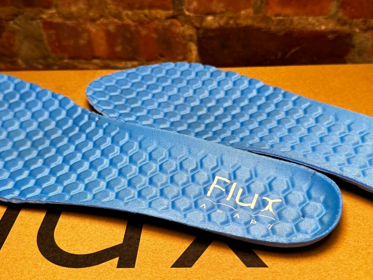 Up close image of Flux Footwear insole scaled