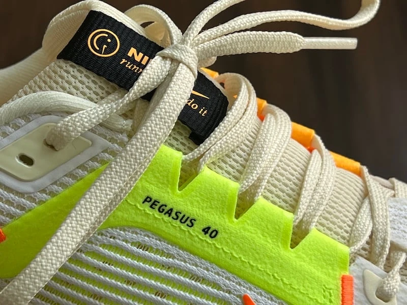 Up close image of Nike Pegasus 40 laces