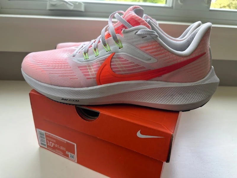 Up close shot of Nike Pegasus 39 with