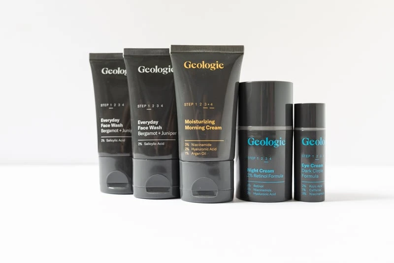 Geologie Skincare set with update packaging from front