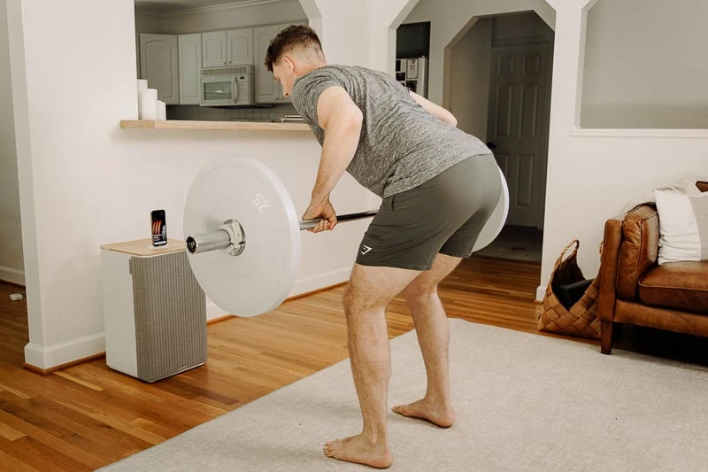 Gymshark model lifting weights