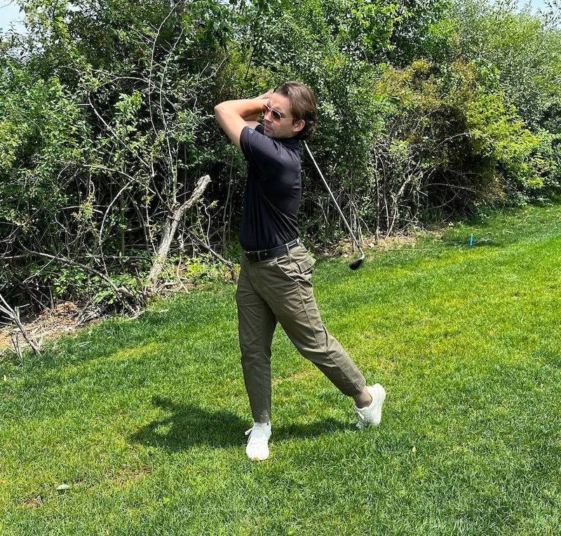 The Adult Man Twillory Performance Polo Backswing