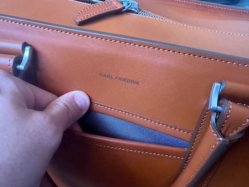 Carl Friedrik Palissy Weekend bag outside pocket